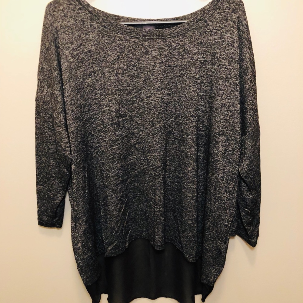 The Limited - grey sweater with tulip cut back